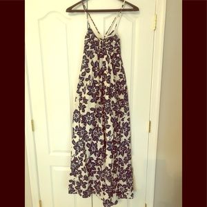 Resort Hibiscus Strappy Maxi dress